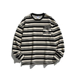 WIAOFELLAS  -  Spring Men's T-shirt Retro Striped Casual Tshirt Hip Hop Long Sleeve T-shirt Men Streetwear Harajuku Tees Top Oversized T-shirts