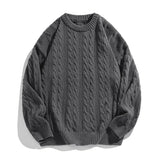 WIAOFELLAS  -  Winter Striped Sweater Men Harajuku Knitted Solid Jumpers Oversized Streetwear Hip Hop Men Casual Warm Black Pullover Sweaters