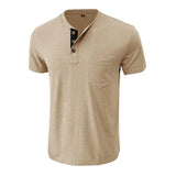 WIAOFELLAS  -  T Shirt for Men Summer Casual Solid Color Short Sleeve T Shirt for Man Polo Men High Quality Mens T-Shirts