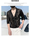 WIAOFELLAS  -  Summer Thin Cutlery Shirt 2025 Half-sleeved Men Casual Top