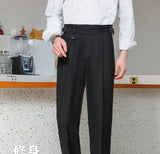 WIAOFELLAS  -  Spring Summer Men's Fashion High Waist Suits Trousers Male Business Casual Dress Pants Men Formal Office Work Pants H376