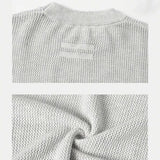 Wiaofellas  -  Men Summer Knit T-shirt Short Sleeve O Neck Slim Fit Casaul Tees Hollow Out Mesh Streetwear Breathable Pullover Tops M-3XL