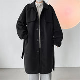 WIAOFELLAS  -  Big Size Long Men's Coat Warm Wool Long Winter Coat Men Long Men Winter Coat Top New Korean Reviews Clothes 5XL