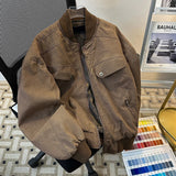 Wiaofellas  -  Vintage Style Men's Corduroy Baseball Jacket Spring Autumn Loose Fit Casual Retro High Street Japanese Style Youth Coat