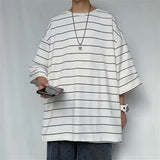 WIAOFELLAS  -  Half Sleeve T-shirt Men Short Sleeve Trend Summer New Street Loose Oversized T-shirt Men Clothing Graphic T Shirts