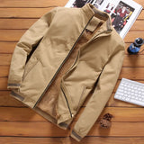 WIAOFELLAS  -  Men Slim Winter Jackets And Coats New Male Fleeces Warm Coats Fit Down Jackets Good Quality Men Cotton Spring Jackets Size