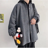 Wiaofellas  -  Men's Trendy Outerwear Ins Men's Trendy Cool Loose New Outerwear Woolen Jacket Men's Outerwear