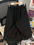 WIAOFELLAS  -  New Summer Men Fashion Solid Color Leisure Suit Shorts Men's Loose Wide-leg Shorts Male High Waist Pockets Short Pants K826