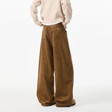 WIAOFELLAS  -  Maillard pants men's autumn and winter American retro trendy brand loose wide-leg pants handsome casual large size work pants