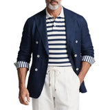 Wiaofellas  -  Autumn Winter New Casual Business Suit Men's Jacket with Turn-Down Collar and Button Design