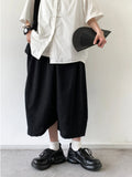 Wiaofellas  -  Summer New Chinese Retro Asymmetrical Casual Pants Men Women Personality Seven-Foot Draping Sensation Workwear Thin Skirt Pants