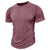 WIAOFELLAS  -  Men's T-shirt Casual Soft Fitness Summer Thin Male T-shirts Home Clothes O-Neck Short Sleeve Soild T Shirt for Men