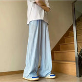 WIAOFELLAS  -  American Draped Straight Men Casual Summer Ice Silk Thin Draped Yamamoto Takashi Loose Versatile Pants