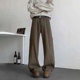 WIAOFELLAS  -  Trendy Summer Men's Irregular Patchwork Design Solid Color Trousers Fashion High-waisted Loose Wide Leg Pants Male