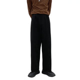 WIAOFELLAS  -  Winter Thick Woolen Pants Men Warm Fashion Cotton Black/Brown Suit Pants Men Loose Straight Pants Mens Casual Trousers S-2XL