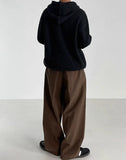 WIAOFELLAS  -  Autumn Winter Men's Cotton Wide Leg Floor Suit Pants Korean Casual Loose Straight  Thicken Full Length Trousers Male Keep Warm