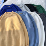 Wiaofellas  -  Harajuku Knitted Sweater New Winter Men Oversized Sweater Korean WomenThick O-Neck Wool Knitted Streetwear Pullover Unisex