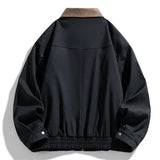WIAOFELLAS  -  High Quality 100% Cotton Casual Jackets Men Patchwork Turn Down Collar Spring Autumn Loose Outwear Business Coat Male Jacket