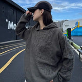 WIAOFELLAS  -  American retro misplaced knitted design sense autumn and winter sweater men and women fashion brand sweater couple jacket