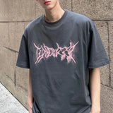 WIAOFELLAS  -  Pure Cotton American High Street Short-Sleeved T-Shirt For Men Summer Casual Loose Large Size Trendy Printed Hip-Hop Top