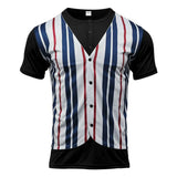 WIAOFELLAS  -  Mens Fashion Trend British Style Y2k Tops 2025 Summer New Single-Breasted Fake Two-Piece Short-Sleeved Shirts Mens Clothing