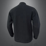 WIAOFELLAS  -  Men Pure Color Sweatercoat Men Stand Collar Cardigan Autumn Winter Korean Fashion Cashmere Knit Jacket Sweater Knitted Sweater