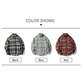 Wiaofellas  -  Brand Plaid Jackets for Mens New Autumn American Baggy Woolen Coat Male Fashion Casual Streetwear Vintage Clothing