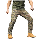 WIAOFELLAS  -  Men'S Overalls Spring And Autumn Casual Outdoor Camouflage Hiking Pants Quick-Drying Multi-Pocket Combat Pants