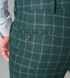 WIAOFELLAS  -  Autumn Men's Classic Plaid Suits Pants Wool Trousers Italian-style High-waist Slim Casual Fashion Straight leg Long Pant For Men