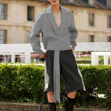 WIAOFELLAS  -  Men Hoodies Solid Color Lapel Long Sleeve Casual Male Sweatshirts Streetwear Loose Fashion Leisure Men Pullovers S-5XL