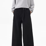Wiaofellas  -  Men's Solid Color Suit Trousers American Retro Fashion Trend Street Casual Simple Loose Breathable Summer New Men's Bottoms