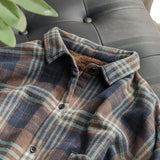 WIAOFELLAS  -  New Fleece Thickened Maillard Plaid Shirts for Men and Women Loose Lapel Button Casual Warm Long Sleeve Mens Shirts Jacket