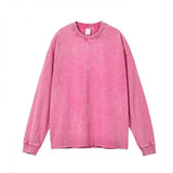 Wiaofellas  -  Long Sleeve Retro Tops Tees Men Oversized Vintage T-Shirts Soild Cotton Shirts Casual Classic T Shirt Male Clothes Streetwear
