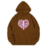 Wiaofellas  -  New Men's Pullover Hooded Print Long Sleeve Pocket Halloween Pattern Sweatshirt