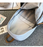 WIAOFELLAS  -  Fashion Women's Nylon Cloth Solid Color Large Capacity Student Schoolbag Simple Casual Ladies Outdoor Versatile Travel Backpack
