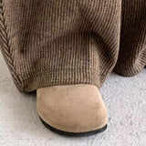 WIAOFELLAS  -  Japanese retro Maillard corduroy casual pants for men and women in spring and autumn lazy loose and versatile casual wide legs