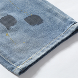 WIAOFELLAS  -  Men Distressed Ripped Jeans Motorcycle Pants Men Biker Jeans Fashion Motorcycle Hole Denim Pants Man Street Hip Hop Trousers