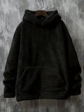WIAOFELLAS  -  Winter Hoodie for Men Autumn and Winter Furry Hoodie for Comfortable Warm Men's Clothing Casual Top