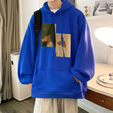 WIAOFELLAS  -  Plush American Hoodie Men's Autumn and Winter Hooded Jacket for Teenagers Loose High Street Versatile Clothes
