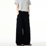 WIAOFELLAS  -  Mens Pants Cargo Multi-Pocket Casual Pants Autumn Streetwear Fashion Daily Micro-Flared Wide-Leg Pants Men'S Clothing 2025 New