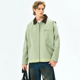 WIAOFELLAS  -  Men's Retro Canvas Detroit Hunting Jacket Heavyweight Pocket Cotton Work Jackets Lapel Collar Zipper Coats for Men Spring Fall