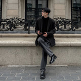 WIAOFELLAS  -  Oversized Korean Style Men's Loose Casual Small Suit, Men's Autumn New Padded Shoulder Suit Jacket Unisex Top