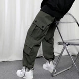 WIAOFELLAS  -  New Men Thin Casual Drawstring Tie-fitting Summer Loose Work Pants