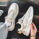 Wiaofellas Men Fashion Thick Sole Sneakers Breathable Height Increasing Vintage Casual Sport Shoes New Luxury Designers Cool Walking Shoes