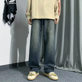 WIAOFELLAS  -  Spring Wide Leg Denim Pants Male Loose Cowboy Mopping Trousers Baggy Men's Jeans  Fashion Handsome Washed Streetwear Casual