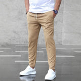 Wiaofellas  -  Business Casual Men's Pants Micro Beam Sports Versatile Long Trousers Comfortable Fit Summer Fashion