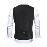 WIAOFELLAS  -  Autumn New Men's Casual Vest Slim and Fashionable Printed Versatile Button Splicing Business Vest