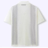 WIAOFELLAS  -  Summer New Casual Polo Shirts Mens Knitting Contrast Color Shirt For Men Fashionable Turn-down Collar Button Clothing