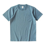WIAOFELLAS  -  265g Thick Retro Cotton Heavy T-shirts Seamless Round Neck Pocket Short-sleeved Tshirts Men Tops Tee Breathable Skin-friendly