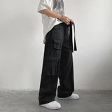 WIAOFELLAS  -  Autumn Workwear Casual Pants Men's New Multi Pocket Ribbon Trendy Retro Loose Hip Hop